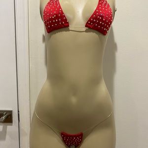 Red string Bikini / exotic dance wear